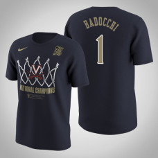 Virginia Cavaliers #1 Francesco Badocchi Navy 2019 Basketball Champions T-Shirt