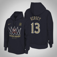 Virginia Cavaliers #13 Grant Kersey Navy 2019 Basketball Champions Hoodie