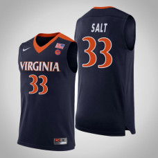Virginia Cavaliers #33 Jack Salt Navy College Basketball Jersey