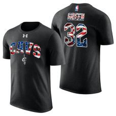 Cleveland Cavaliers #32 Jeff Green Black Independence Day T-Shirt