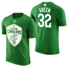 Cleveland Cavaliers #32 Jeff Green Green St. Patrick's Day T-Shirt