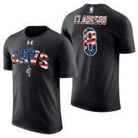 Cleveland Cavaliers #8 Jordan Clarkson Black Independence Day T-Shirt