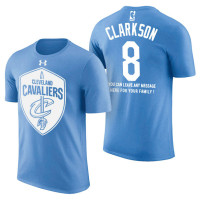 Cleveland Cavaliers #8 Jordan Clarkson Blue Father's Day T-Shirt