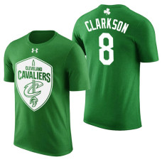 Cleveland Cavaliers #8 Jordan Clarkson Green St. Patrick's Day T-Shirt