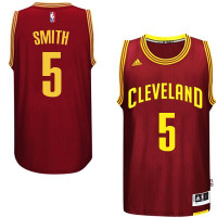 Cleveland Cavaliers #5 JR Smith Maroon Road Jersey