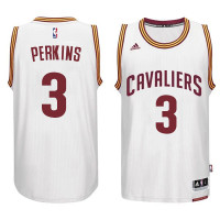 Cleveland Cavaliers #3 Kendrick Perkins White Home Jersey