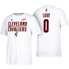Cleveland Cavaliers #0 Kevin Love White Name & Number T-Shirt