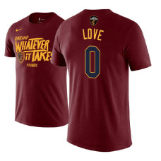 Cleveland Cavaliers #0 Kevin Love Maroon Name & Number T-Shirt