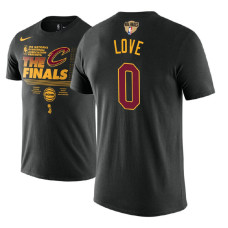 Cleveland Cavaliers #0 Kevin Love Black Finals T-Shirt