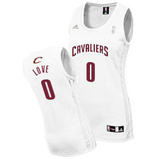 Women's Cleveland Cavaliers #0 Kevin Love White Home Jersey