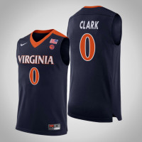 Virginia Cavaliers #0 Kihei Clark Navy College Basketball Jersey
