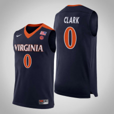 Virginia Cavaliers #0 Kihei Clark Navy College Basketball Jersey