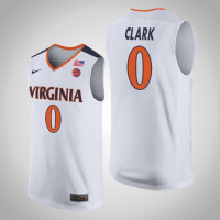 Virginia Cavaliers #0 Kihei Clark White College Basketball Jersey