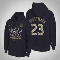 Virginia Cavaliers #23 Kody Stattmann Navy 2019 Basketball Champions Hoodie