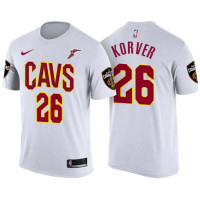 Cleveland Cavaliers #26 Kyle Korver White Name & Number T-Shirt