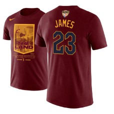 Cleveland Cavaliers #23 LeBron James Wine City T-Shirt