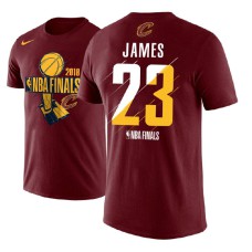 Cleveland Cavaliers #23 LeBron James Wine Finals T-Shirt