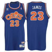 LeBron James Cavaliers #23 Blue Hardwood Classic Jersey