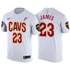 Cleveland Cavaliers #23 LeBron James White Name & Number T-Shirt