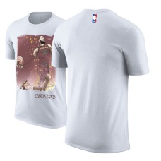 LeBron James Cavaliers White Animated Image T-Shirt