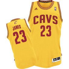 Cleveland Cavaliers #23 LeBron James Gold Road Jersey