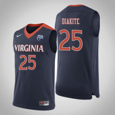 Virginia Cavaliers #25 Mamadi Diakite Navy 2019 Basketball Champions Jersey