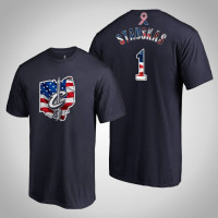 Cleveland Cavaliers Nik Stauskas #1 2019 Memorial Day Banner State Navy T-shirt