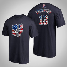Cleveland Cavaliers Tristan Thompson #13 2019 Memorial Day Banner State Navy T-shirt
