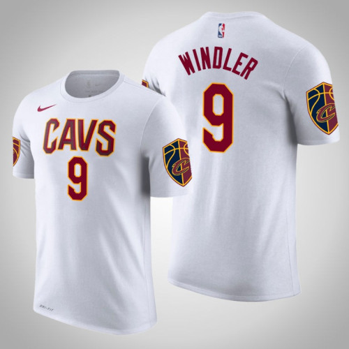 Dylan Windler Cleveland Cavaliers #9 Association White Name & Number T-Shirt