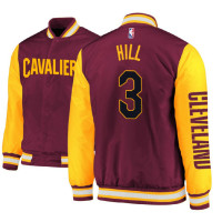 Cleveland Cavaliers #3 George Hill Satin Full Snap Jacket