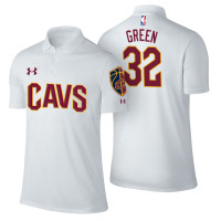 Cleveland Cavaliers #32 Jeff Green White Association Polo
