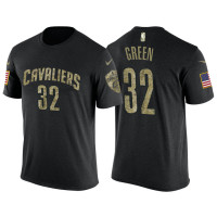 Cleveland Cavaliers #32 Jeff Green Camo Name & Number T-Shirt