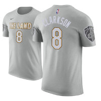 Cleveland Cavaliers #8 Jordan Clarkson Gray City T-Shirt
