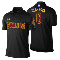 Cleveland Cavaliers #8 Jordan Clarkson Black Statement Polo