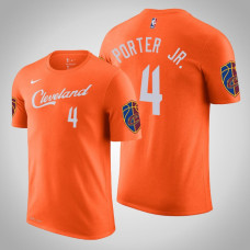 Kevin Porter Jr. Cleveland Cavaliers #4 City Orange Name & Number T-Shirt