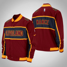 Cleveland Cavaliers #22 Larry Nance Maroon Courtside Icon Jacket
