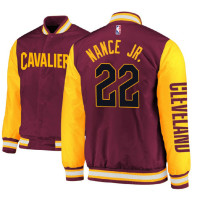 Cleveland Cavaliers #22 Larry Nance Jr. Satin Full Snap Jacket