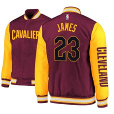 Cleveland Cavaliers #23 LeBron James Satin Full Snap Jacket