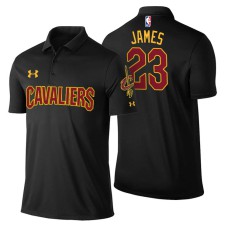 LeBron James Cavaliers #23 Statement Black Performance Polo