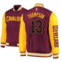 Tristan Thompson Cavaliers #13 Maroon Satin Full Snap Jacket