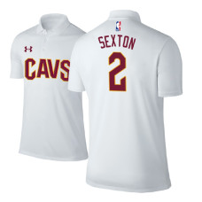 Cleveland Cavaliers #2 Collin Sexton White Association Polo