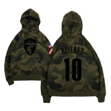 Cleveland Cavaliers #10 John Holland Camo Name & Number Hoodie
