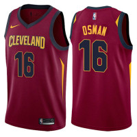 Cleveland Cavaliers #16 Cedi Osman Wine Icon Jersey
