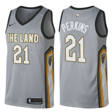 2017-18 Kendrick Perkins Cavaliers #21 Gray Jersey