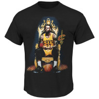 Cavaliers #23 Lebron James King Throne Black T-Shirt