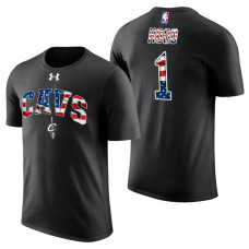 Cleveland Cavaliers #1 Rodney Hood Black Independence Day T-Shirt