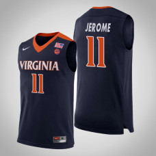 Virginia Cavaliers #11 Ty Jerome Navy College Basketball Jersey