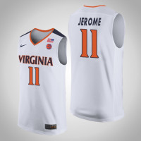 Virginia Cavaliers #11 Ty Jerome College Basketball White Jersey