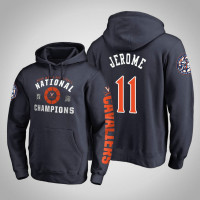 Ty Jerome NCAA Virginia Cavaliers Navy 2019 Basketball Champions Dribble Pullover Hoodie