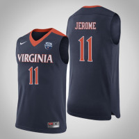 Virginia Cavaliers #11 Ty Jerome 2019 Basketball Champions Navy Jersey